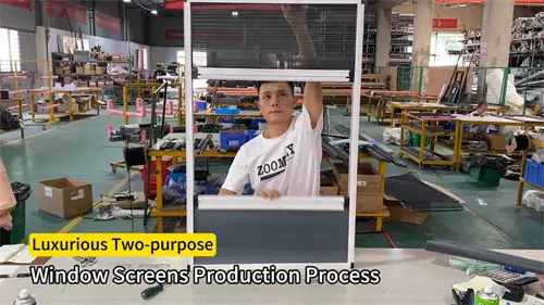Luxury Dual-purpose Sunshade and Anti-mosquito Window Screen Factory Production Process